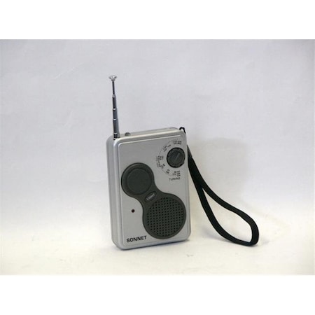 Sonnet Sonnet Industries R-127 AM-FM WEATHER BAND POCKET RADIO WITH LED LIGHT AND CARRYING STRAP R-127